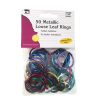 Charles Leonard Loose Leaf Rings 1 Diameter Metallic Assorted Colors 85000 50 Per Pack