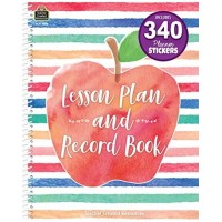 Teacher Created Resources Watercolor Lesson Plan And Record Book 85 Inches X 11 Inches White