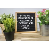 Letter Board 10X10 Black Changeable Felt 330 Characters Including Emojis + Bag