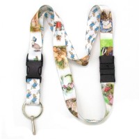 Buttonsmith Beatrix Potter Rabbit Premium Breakaway Lanyard Safety Breakaway Buckle And Flat Ring Made In Usa