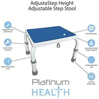 Platinum Health Adjustastep Height Adjustable Step Stool All Steel Construction Antislip Foot Pads And Platform Bariatric Ve