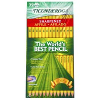 Ticonderoga Woodcased Pencils Presharpened 2 Hb Soft Yellow 72 Count