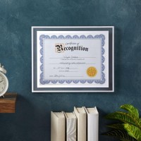 Best Paper Greetings 48 Sheets Blue Floral Certificate Of Recognition Paper For Printing With Gold Foil Sticker Seals|Customizable|Border For Graduation Diplomacompletion Award Documents(8.5X11