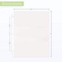 Performore 150 Sheet Protectors 85 X 11 Inch Clear For 3 Ring Binder Plastic Sheet Sleeves Durable Top Loading Paper Protect