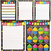 Juvale 5 Pack Classroom Poster Set Includes Welcome Back To School Poster Class Rules Schedule And Birthdays Chart Teacher