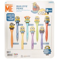 Inkology Bug Eye Minion Pen Medium Point Black Ink Pack Of 8