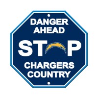 Los Angeles Chargers Sign 12X12 Plastic Stop Style Co