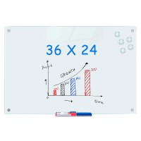 Maxtek Glass Whiteboard Large Glass Dry Erase Board Magnetic Glass Board White Board For Office Wall Frameless White Glassboard