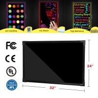 Voilamart Led Message Writing Board 32 X 24 Flashing Illuminated Erasable Led Message Chalkboard Neon Effect Menu Sign Boar