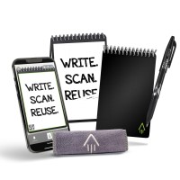 Rocketbook Smart Reusable Notebook Dotted Grid Ecofriendly Notebook With 1 Pilot Frixion Pen 1 Microfiber Cloth Included