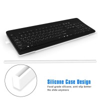 Richboom Clear Acrylic Tilted Computer Keyboard Holder For Easy Ergonomic Typing  Upgraded Version  Keyboard Stand With Silicone Anti-Slip Case For Office Desk  Home  School  Clear