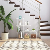 Cahome Wire Cube Storage 6 Cube Organizer Metal C Grids Modular Shelves Units Storage Bins Shelving Closet Organizer Ide