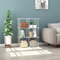 Cahome Wire Cube Storage 6 Cube Organizer Metal C Grids Modular Shelves Units Storage Bins Shelving Closet Organizer Ide