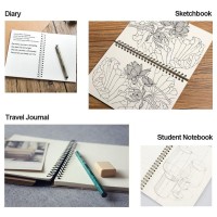 Dstelin Soft Cover Spiral Notebook Journal 2Pack Blank Sketch Book Pad Wirebound Memo Notepads Diary Notebook Planner With Un