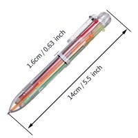 Favide 22 Pack 0.5Mm 6-In-1 Multicolor Ballpoint Pen 6-Color Retractable Ballpoint Pens For Office School Supplies Students Children Gift Kids Party Favors