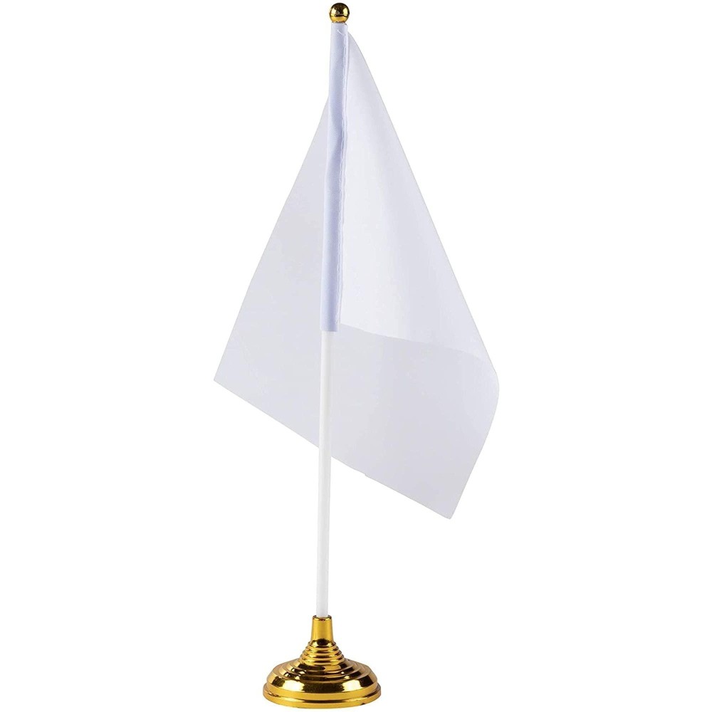 White Blank Desk Flags With Stands Diy Flag 85 X 55 In 24 Pack