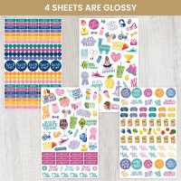 Bloom Daily Planners Health Wellness And Fitness Planner Stickers Variety Sticker Pack Six Sticker Sheets Per Pack