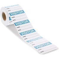 500 Visitor Pass Stickers Identification Label Roll Writable Badge For School Daycare Hospital Clinic Museum Business 3 X