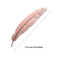 Gejoy 8 Pieces Metal Feather Bookmarks Vintage Metal Bookmark Feather Shape Book Marker Teacher Appreciation Gifts For Halloween