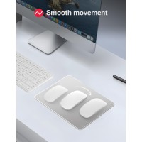 Hard Silver Metal Aluminum Mouse Pad Mat Smooth Magic Ultra Thin Double Side Mouse Mat Waterproof Fast And Accurate Control For