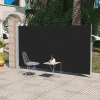 vidaXL Retractable Side Awning Folding Privacy Screen Outdoor Divider Wall Patio Awning for Deck Porch Garden Terrace Balcony