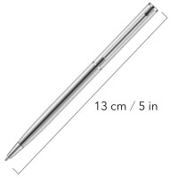 Unibene Slim Stainless Steel Retractable Ballpoint Pens Nice Gift For Business Office Students Teachers Wedding Christmas Medi