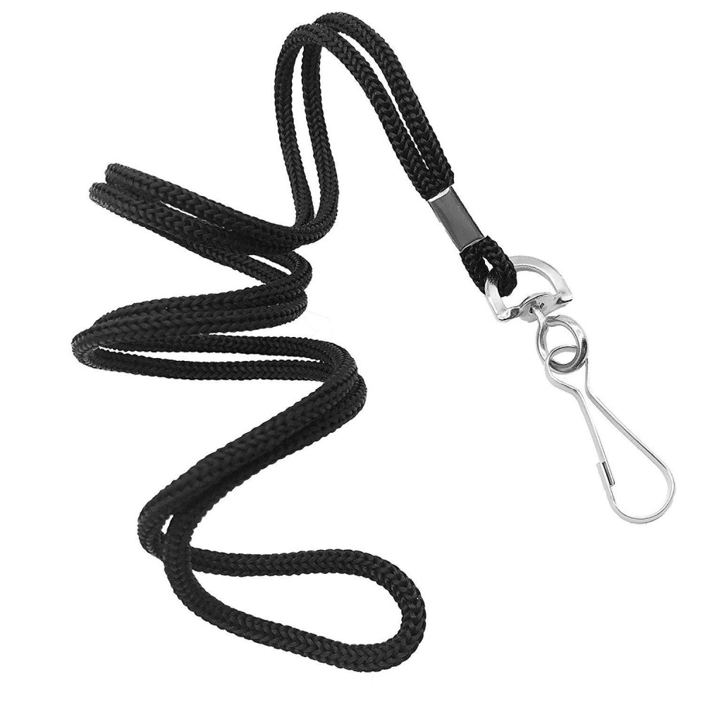 Cotodo Id Black Lanyards Safety Badge Lanyard 36 With Swivel Hook 100 Pack