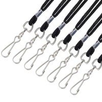 Cotodo Id Black Lanyards Safety Badge Lanyard 36 With Swivel Hook 100 Pack