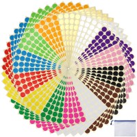 Janyun 3920 Pcs 34 Color Dot Stickers Colored Coding Labels Circle Dots 14 Assorted Colors 075 Inch Colored Round Labels Sti