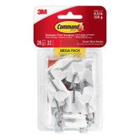 Command Small Wire Hooks Mega Pack 28 Hooks 28 Small Hook 8 oz 2268 g Capacity for Multipurpose Paint Wood Tile