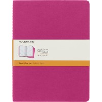 Moleskine Cahier Journal Soft Cover Xl 75 X 95 Ruledlined Kinetic Pink 120 Pages Set Of 3