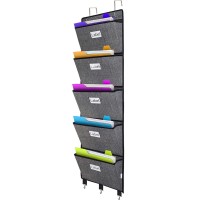 Homyfort Over The Door File Organizer Hanging File Folders Wall Organizers And Storage For Mail Magazine Notebooks Planners