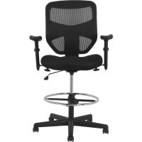 HON Prominent Task Chair Black Fabric Seat Black Mesh Back Black Frame High Back Armrest 1 Each