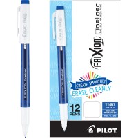 Pilot Frixion Fineliner Erasable Marker Pens Fine Point 07 Mm Pack Of 12 Blue