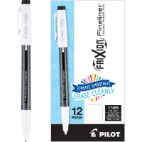 Pilot Frixion Fineliner Erasable Marker Pens Fine Point 07 Mm Pack Of 12 Black