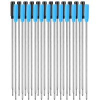 Jovitec 24 Pieces Replaceable Ballpoint Pen Refills Smooth Writing 45 Inch 116 Cm And 1 Mm Medium Tip Black And Blue