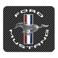 Ipick Image Made For Ford Mustang Circle Logo Carbon Fiber Graphic Pc Mouse Pad For Gaming And Office