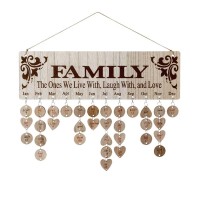 Joyleo Gifts For Mom Grandma To Remember Everyones Birthday Joyleo Wooden Family Birthday Reminder Calendar Plaque With 100 T