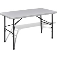 vidaXL Foldable Garden Table 48 HDPE White 41568