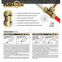 Pushlock Upssp12122 14 Turn Straight Stop Valve Water Shut Off 12 Push X 12 Inch Push Chrome Pack Of 2