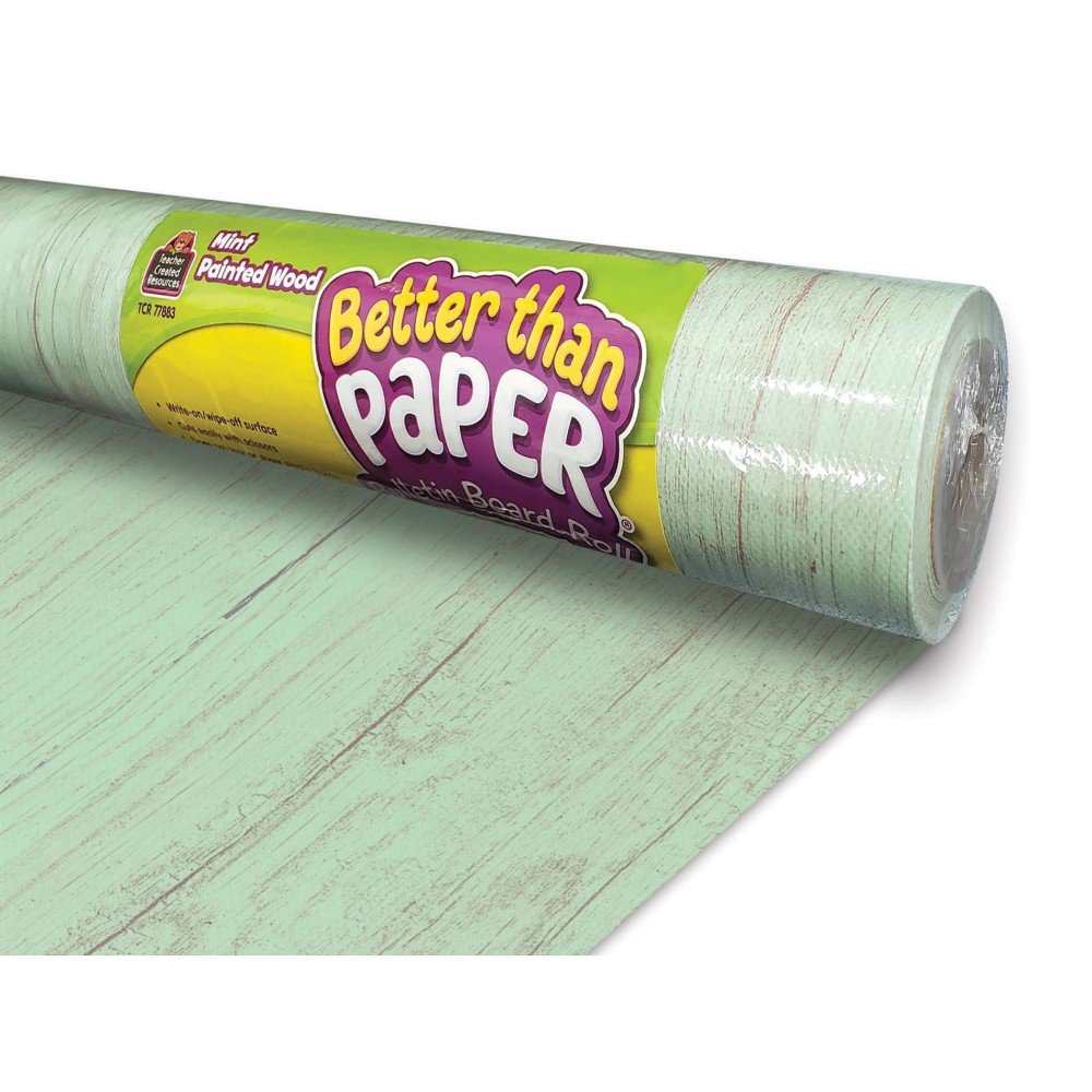 Teacher Created Resources Mint Painted Wood Better Than Paper Bulletin Board Roll Tcr77883