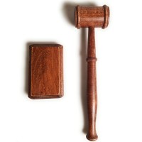 Gavel And Sound Round Block Set Handmade Wooden Gavels Old Look Matte Finish Perfect For Judge Lawyer Auction Handmade Good