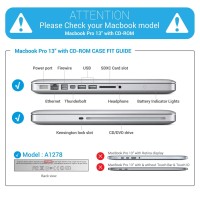 Ibenzer Compatible With Macbook Pro 13 Inch Case A1278 Release 20122008 Plastic Hard Shell Case With Keyboard Screen Cover F