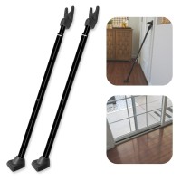 Securityman 2In1 Door Security Bar Sliding Patio Door Security Bar 2 Pack Via Interchangeable Caps Heavy Duty Iron Const