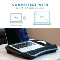 Lapgear Xl Laptop Lap Desk With Dual Mouse Pads And Wrist Rest Lefthanded And Righthanded Black Fits Up To 156 Inch Lapt