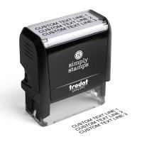 Custom Address Stamp 20 Font Options 3 Line Selfinking Address Stamp Up To 3 Lines Of Customized Text Multiple Ink Colo