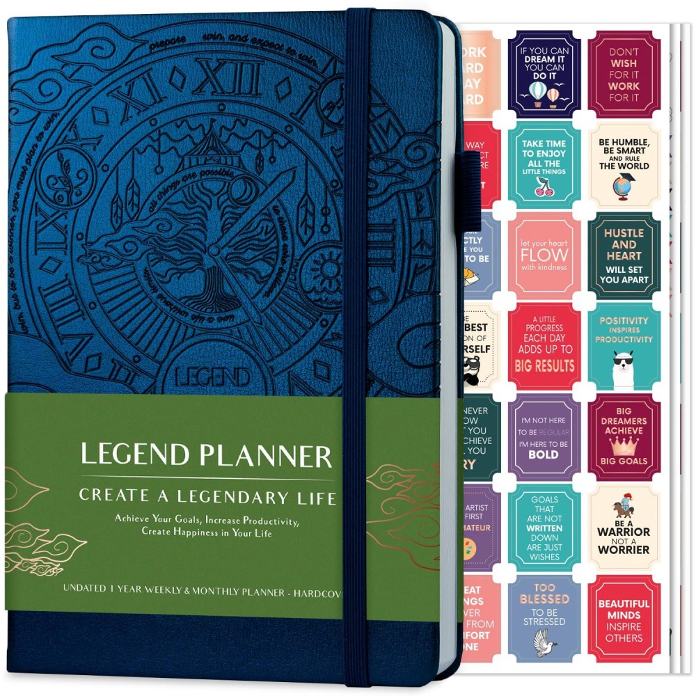 Legend Planner Weekly Monthly Life Planner To Hit Your Goals Live Happier Organizer Notebook Productivity Journal A5