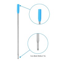 Jovitec 24 Pieces Replaceable Ballpoint Pen Refills Metal Pen Ink Refills Smooth Writing 45 Inch 116 Cm And 1 Mm Medium Tip