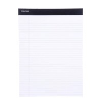 Mintra Office Legal Pads Basic White 6Pk 85In X 11In Narrow Ruled 50 Sheets Per Notepad Micro Perforated Writing Pad