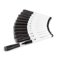 U Brands Dryerase Markers Medium Point Black 12 Count